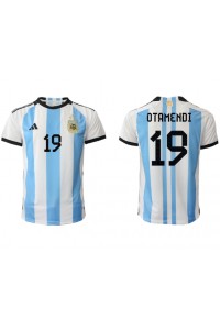 Argentina Nicolas Otamendi #19 Fotballdrakt Hjemme Klær VM 2022 Korte ermer